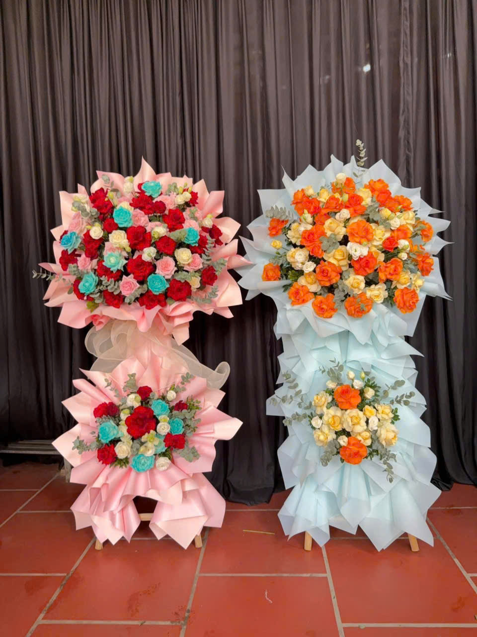 Kệ Hoa Khai Trương Tone Hồng Pastel