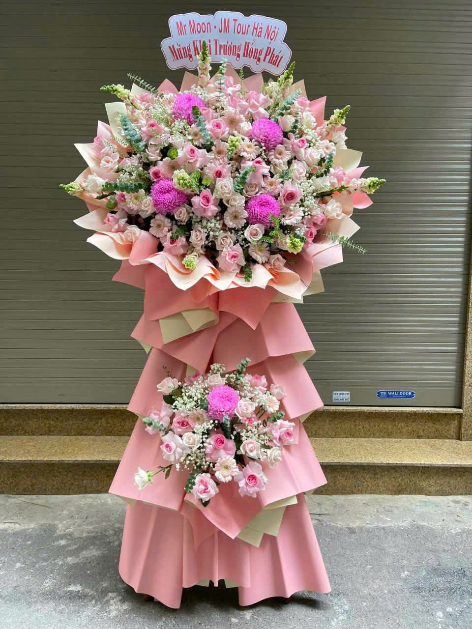 Kệ Hoa Khai Trương Tone Xanh Tươi Mát